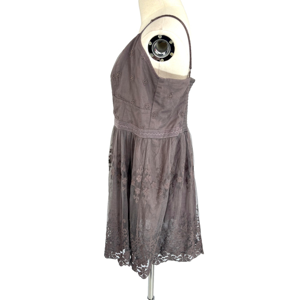 American Eagle Outfitters Dress XL Lace Smocking Eyelet Boho Coastal Cowgirl - Picture 3 of 15